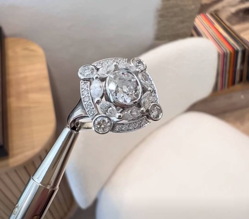 Transformation d'une bague en diamant - après