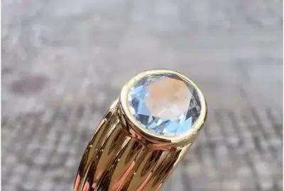 Transformation d'une bague en aigue-marine - après