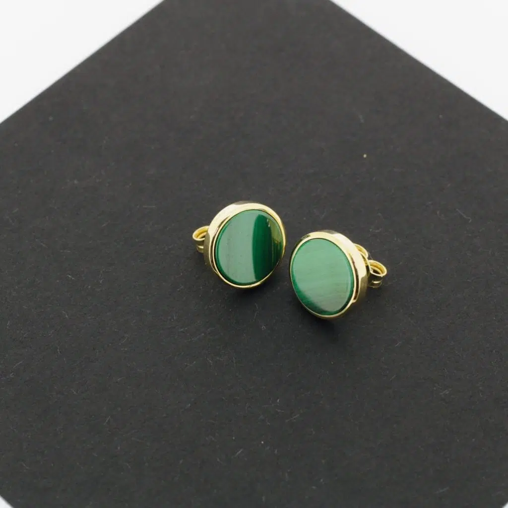 Boucles d'oreilles en malachite