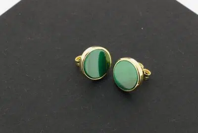 Boucles d'oreilles en malachite